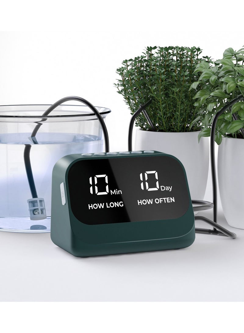 Automatic Watering System for Potted Plants, DIY Drip Irrigation Kit with Smart Timer, Waterproof LED Display & Large Capacity Battery, Precise Distribution of Water