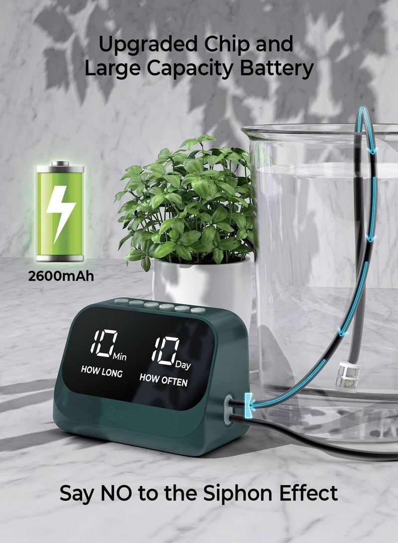 Automatic Watering System for Potted Plants, DIY Drip Irrigation Kit with Smart Timer, Waterproof LED Display & Large Capacity Battery, Precise Distribution of Water