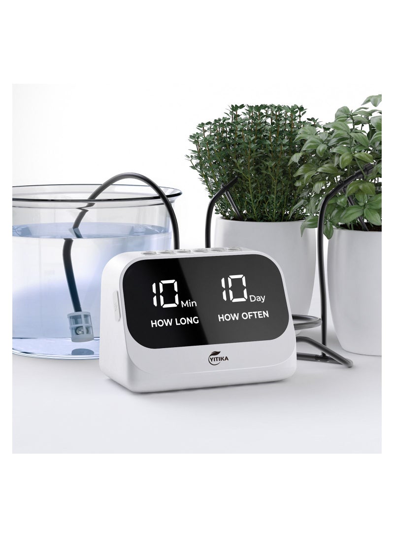 Automatic Watering System for Potted Plants DIY Drip Irrigation Kit with Smart Timer Waterproof LED Display Large Capacity Battery Precise Distribution of Water