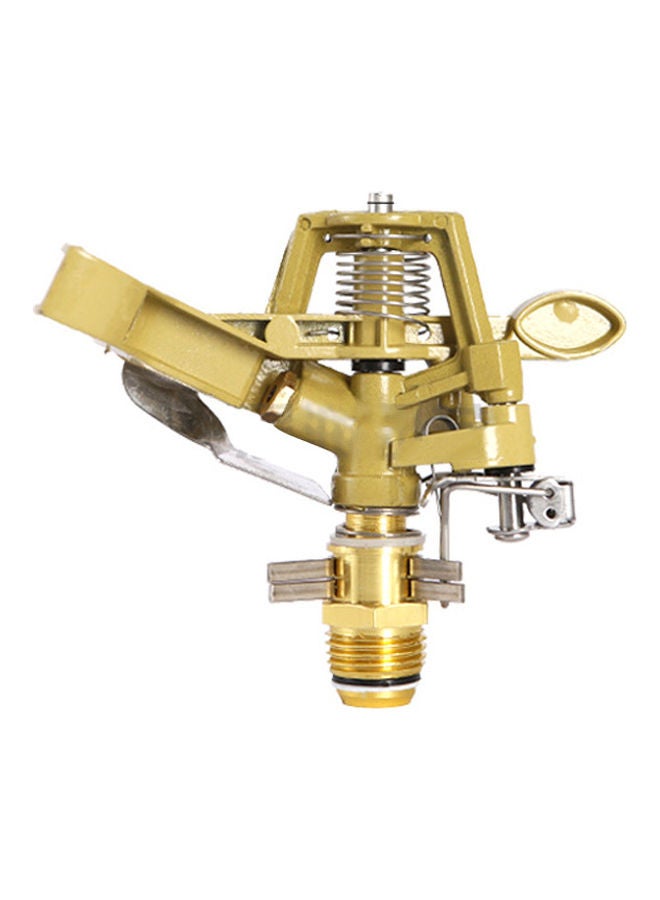 0°-360° Adjustable Pattern Rain Bird Garden Impact Sprinkler Agricultural Lawn Brass Spray Nozzle Golden/Silver