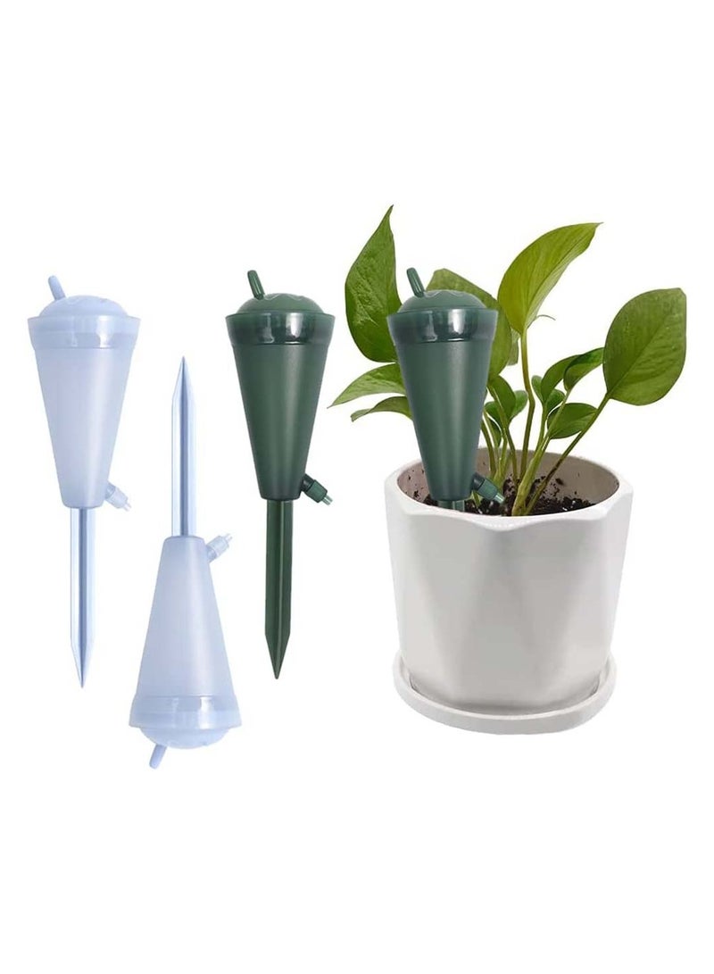 4Pcs Self Watering Spikes Planter Insert Cone Plant Globes Stakes Devices with Rotary Regulator