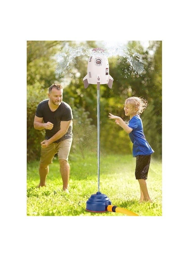 Outdoor Water Sprinkler for Kids and Toddlers - Backyard Spinning Water Spray Rocket Toy for Summer