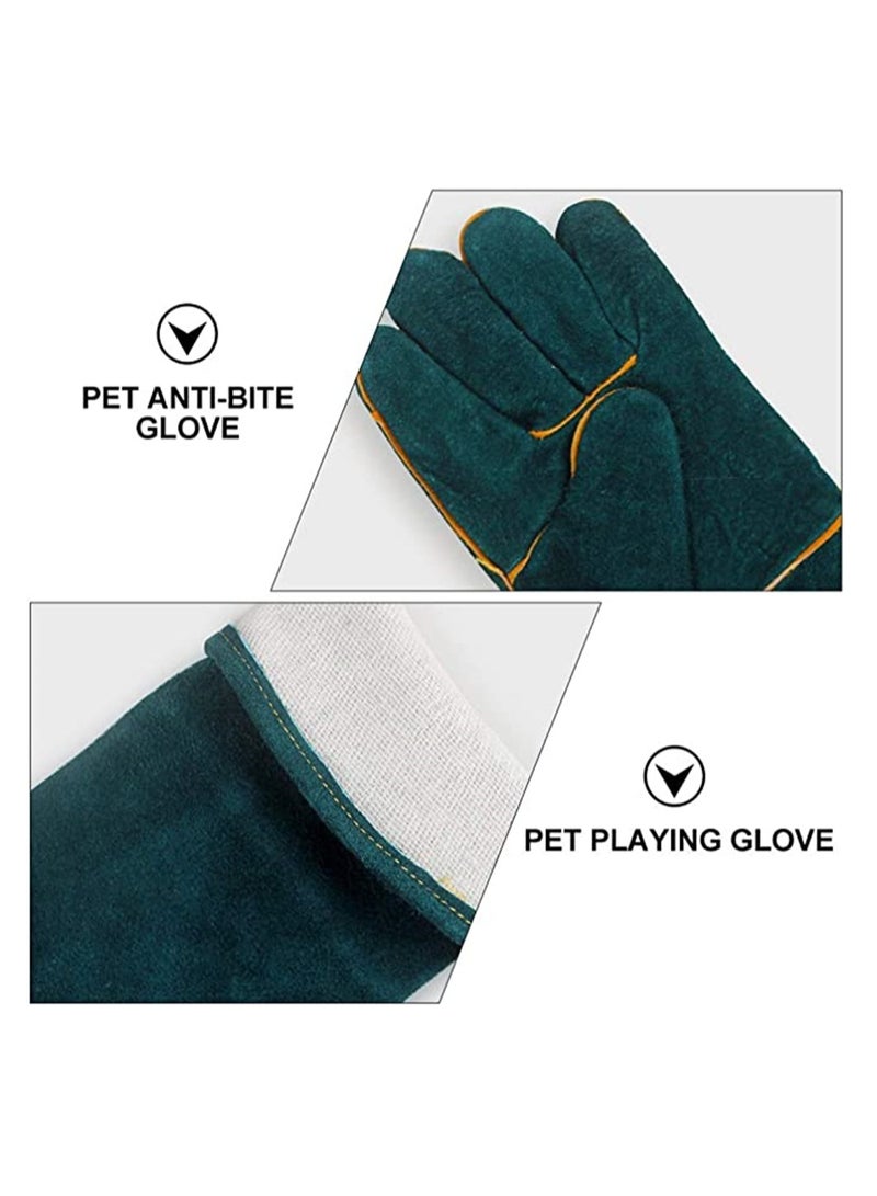 1 Pair Animal Handling Anti-bite Scratch Gloves for Reptile Pet Bite Resistant Protective Glove