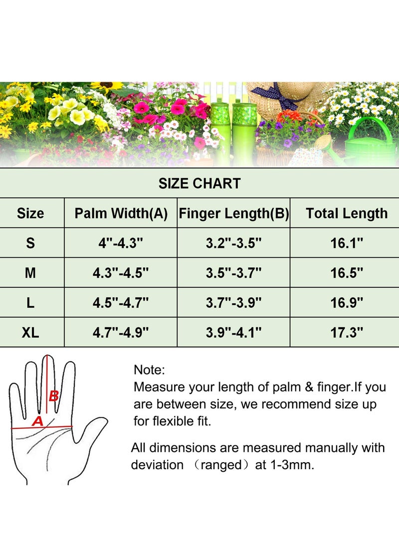 Heavy Duty Gardening Gloves, Rose Pruning Gloves for Men & Women, Long Thorn Proof Breathable Leather Gauntlet , Best Garden Gifts Tools Gardener (Size: M)