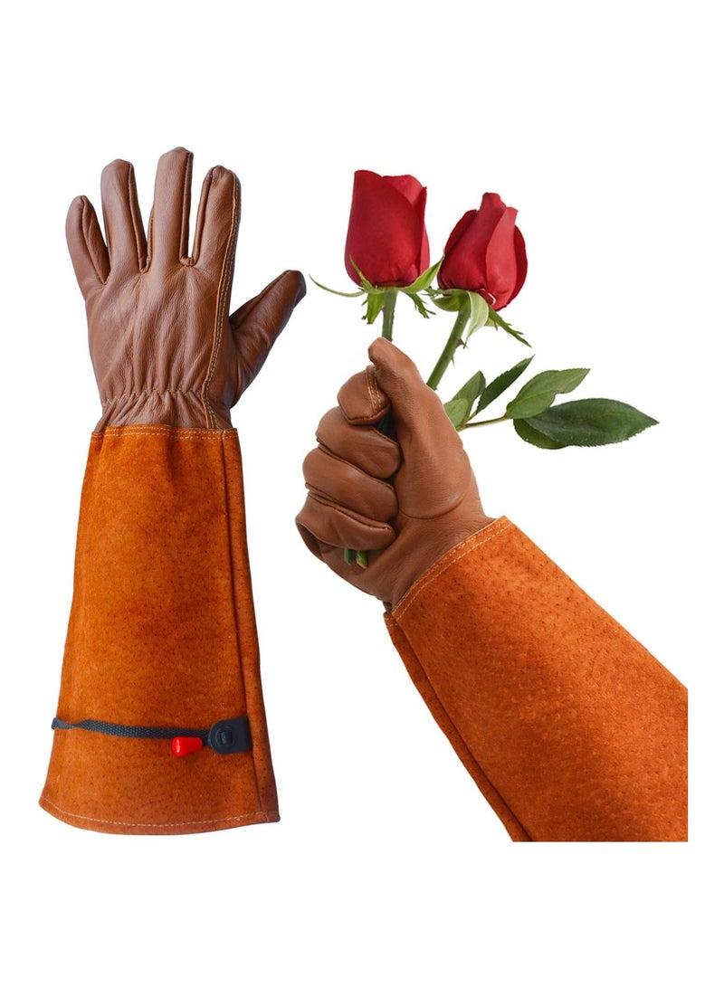 Cactus Gloves Thorn Proof Gardening for Rose Pruning Cacti Handling Leather Garden Work For Women Men Yard Gardener Gifts