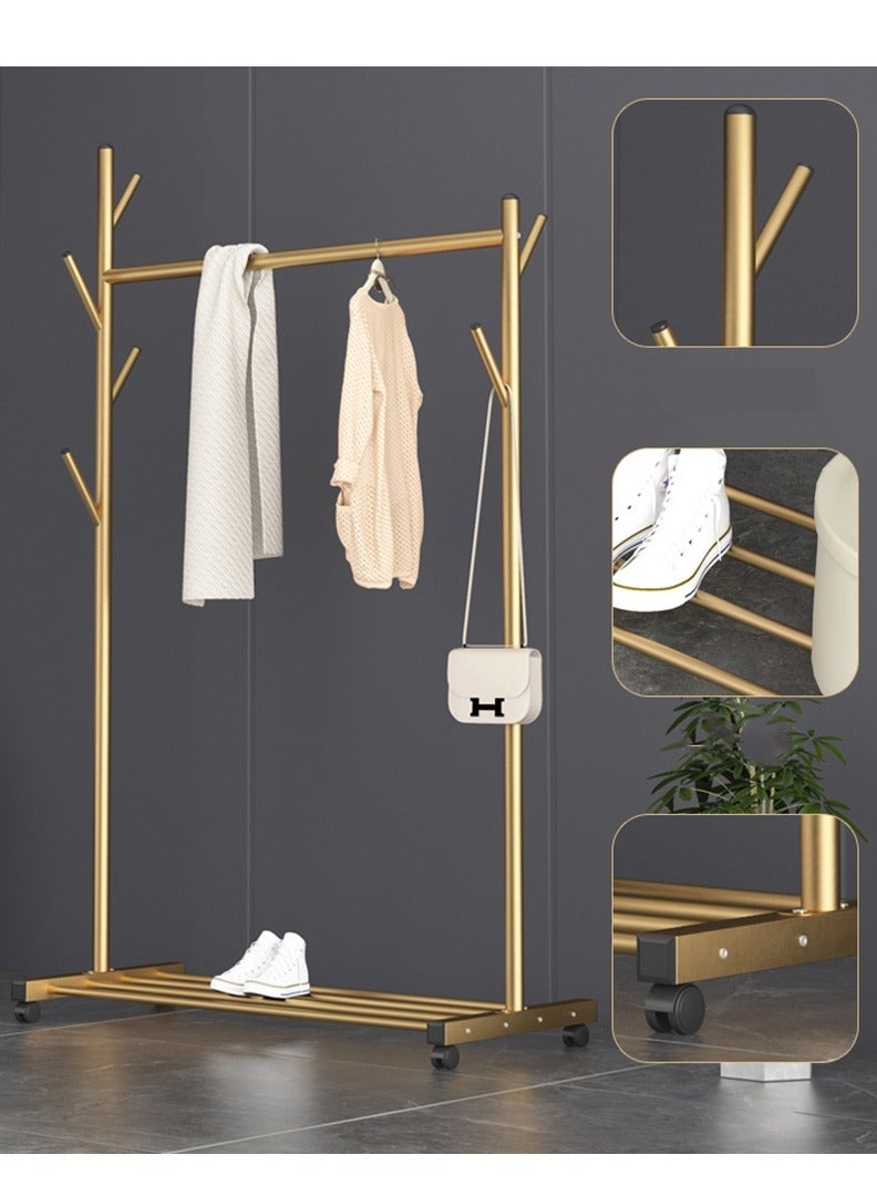 Garment Rack Clothes Rack Retail Display Clothes Hanger Stand Freestanding Garment Rack Easy Assemble Clothing Rack (Gold)