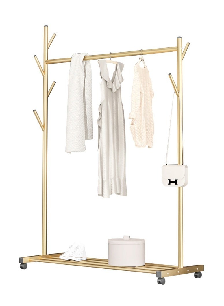 Garment Rack Clothes Rack Retail Display Clothes Hanger Stand Freestanding Garment Rack Easy Assemble Clothing Rack (Gold)