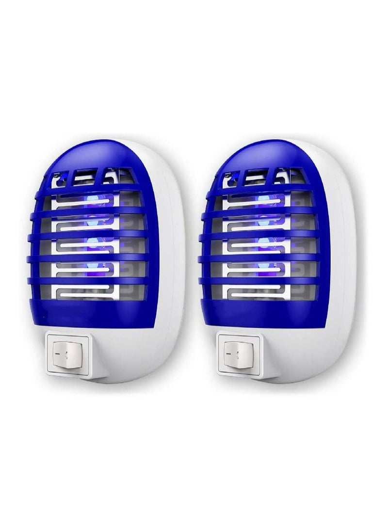 2 Pack Electronic Fly Zapper Fruit Killer with Blue Light Safe NonToxic Silent Effective Operation UV Insect