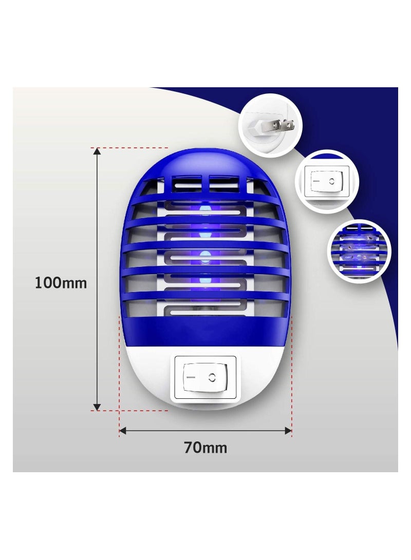 2 Pack Electronic Fly Zapper Fruit Killer with Blue Light Safe NonToxic Silent Effective Operation UV Insect