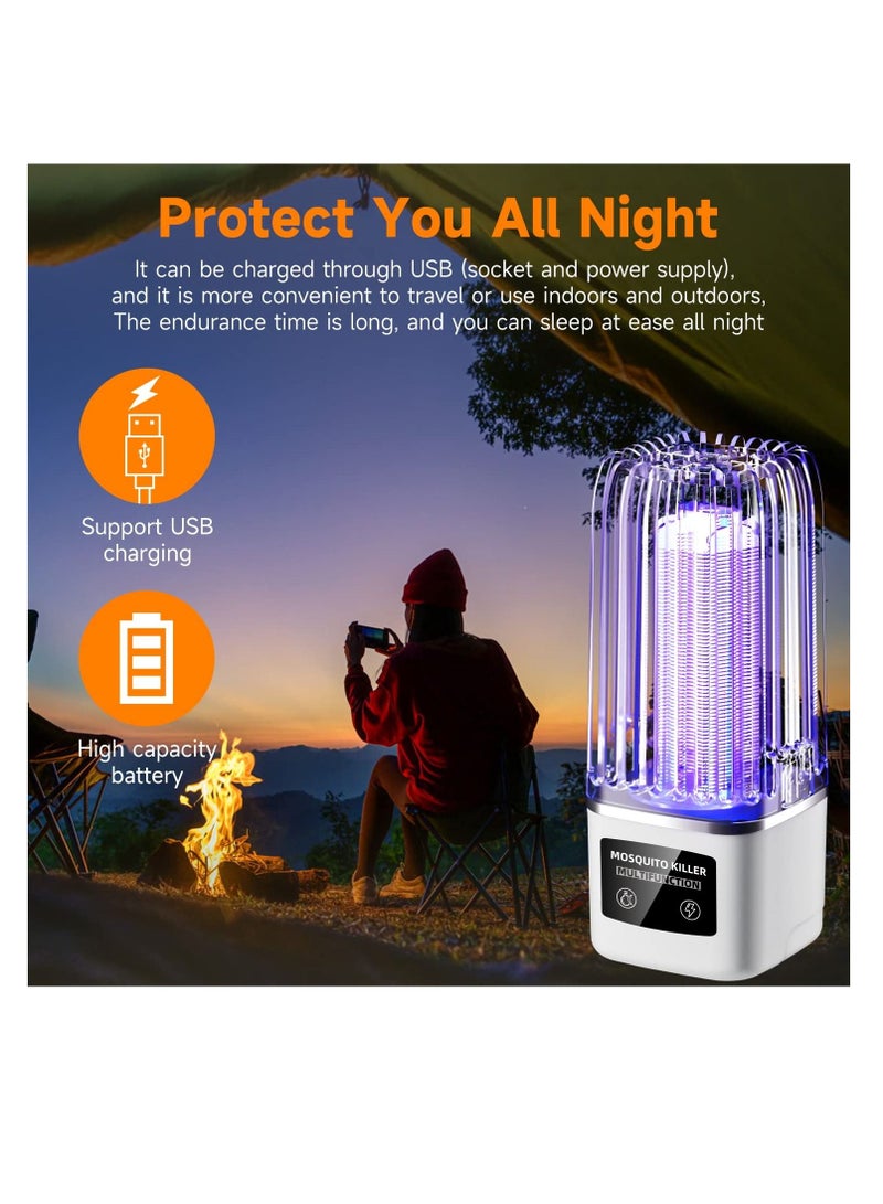 Bug Zapper, Portable Electric Mosquito Zapper with UV Light for Home Kitchen Patio Backyard Camping Outdoor Indoor, Remotely Remote Control Switch Rechargeable