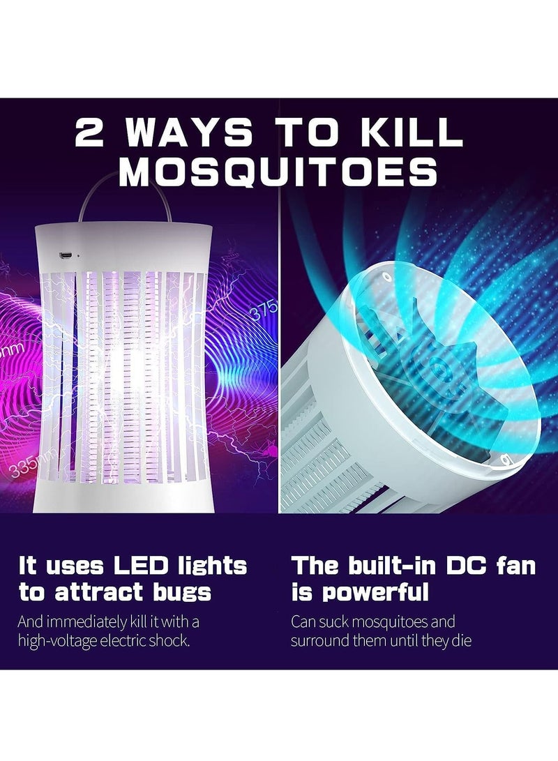 Portable Electronic Rechargeable Mosquito Fly Killer lamp Bug Zapper for Summer Trip Outdoor Camping Patio Home and Garden