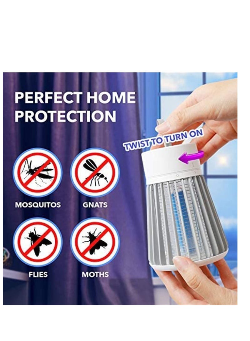 Bug Zapper, USB Powered Rechargeable Mosquito Zapper Electric for Indoors Wireless UV Killer Mosquitos, Insects, Flies and Gnats Portable Eradicator Home