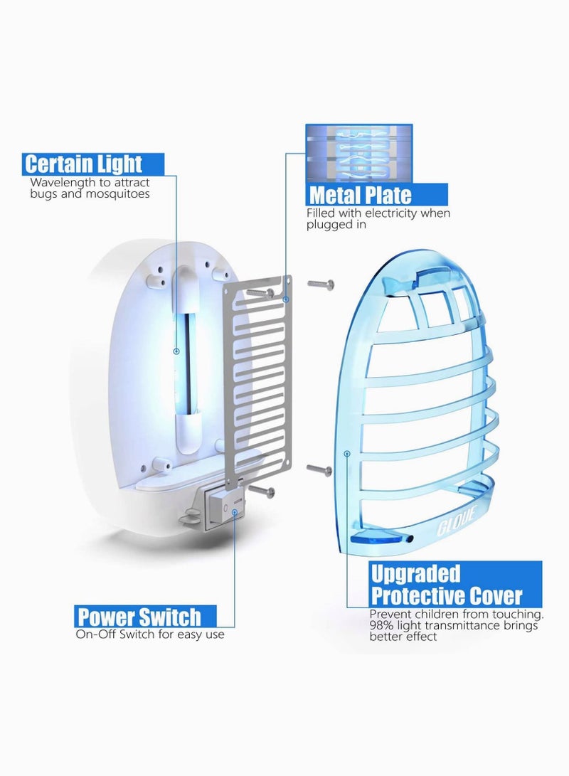 Mosquito Killer Electric Electronic Insect Fly Trap Indoor, Zapper with Blue Lights for Home, Kitchen, Bedroom, Baby Room, Office 4 Pack