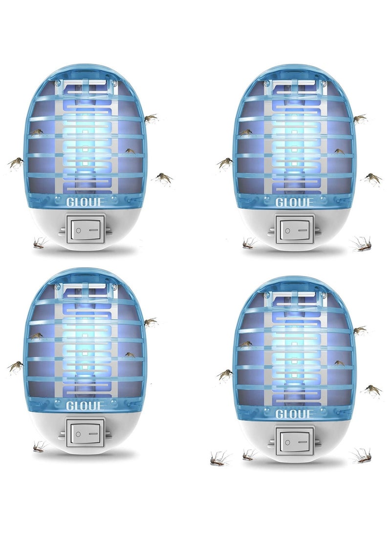 Mosquito Killer Electric Electronic Insect Fly Trap Indoor, Zapper with Blue Lights for Home, Kitchen, Bedroom, Baby Room, Office 4 Pack