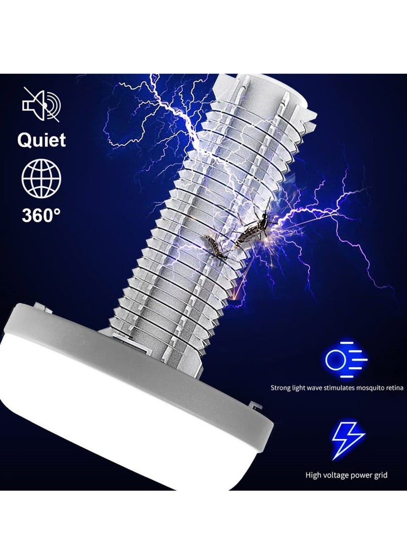 2 in 1 Rechargeable Bug Zapper and Camping Lamp, Portable Electric Mosquito Killer Waterproof Tent Light for Travel, Patio, Home, Garden