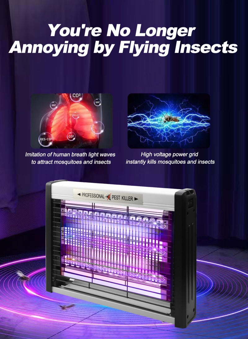 Electric Fly, Indoor Insect Killer - Fly, Mosquito Killer and Repellent - Lightweight, Powerful Easy-to-Clean, with a Removable Washable Tray.