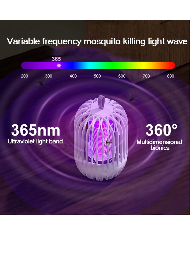 Outdoor Rechargeable Bug Zapper, Indoor Mosquito Zapper Trap, Portable Camping Bug Zapper Fly Trap, Flying Insect Trap Outdoor, for Home, Garden, and Patio