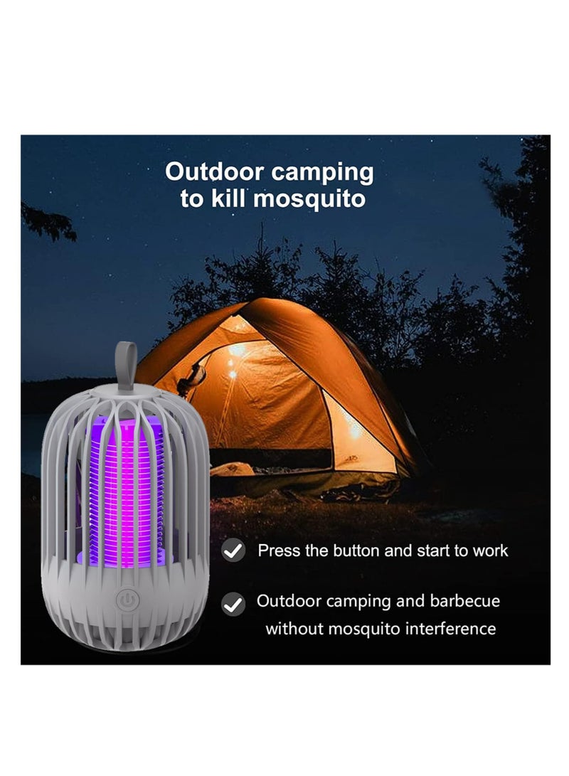 Outdoor Rechargeable Bug Zapper, Indoor Mosquito Zapper Trap, Portable Camping Bug Zapper Fly Trap, Flying Insect Trap Outdoor, for Home, Garden, and Patio