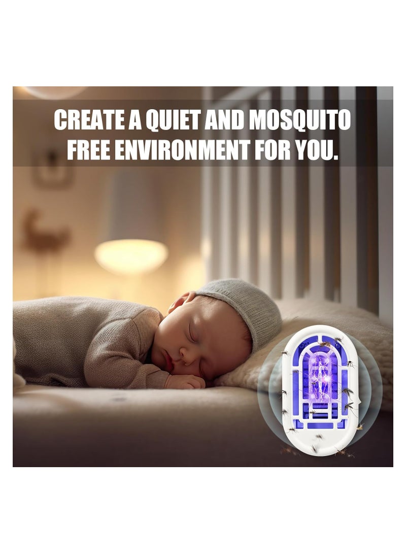 Bug Zapper Indoor Plug in Mosquito Killer Trap Zapper, 2 Pack Electric Portable Home Flying Insects Trap Zapper with UV Purple Lights Pest Attractant Lamp