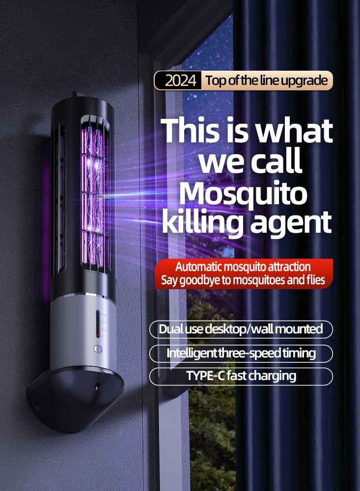 New Multi-Function Mosquito Killer Lamp Electric Shock Type Home Outdoor Portable Support Type-c Charging