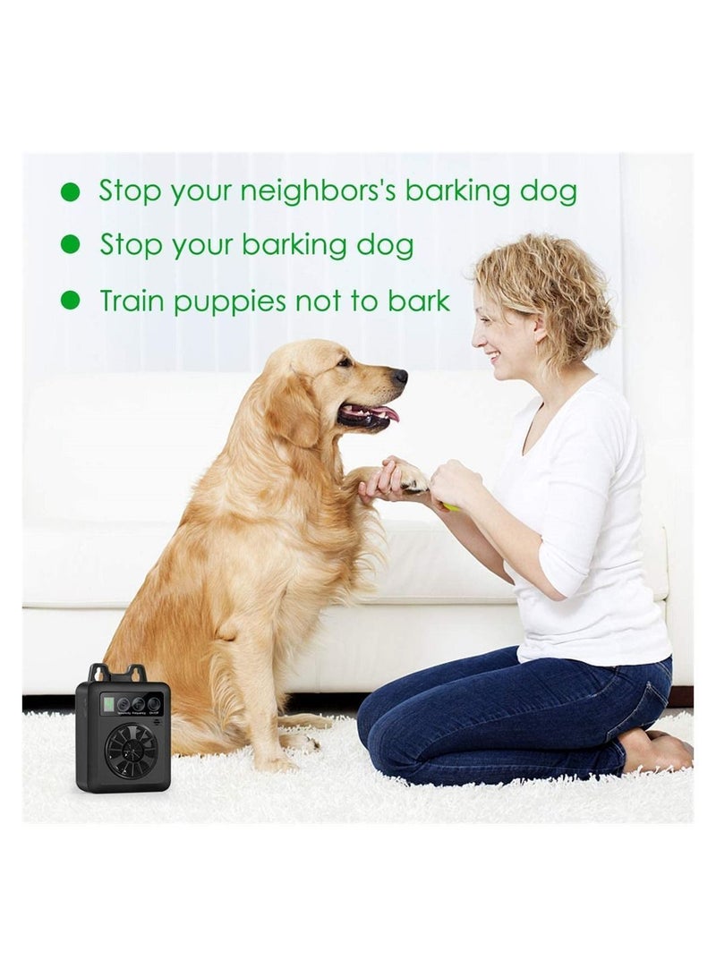 Anti Barking Device, SYOSI Upgraded, with 4 Adjustable Sensitivity and Frequency Levels, Easy to Use Automatic Ultrasonic Dog Mini Control Devices for almost Dogs (Black)