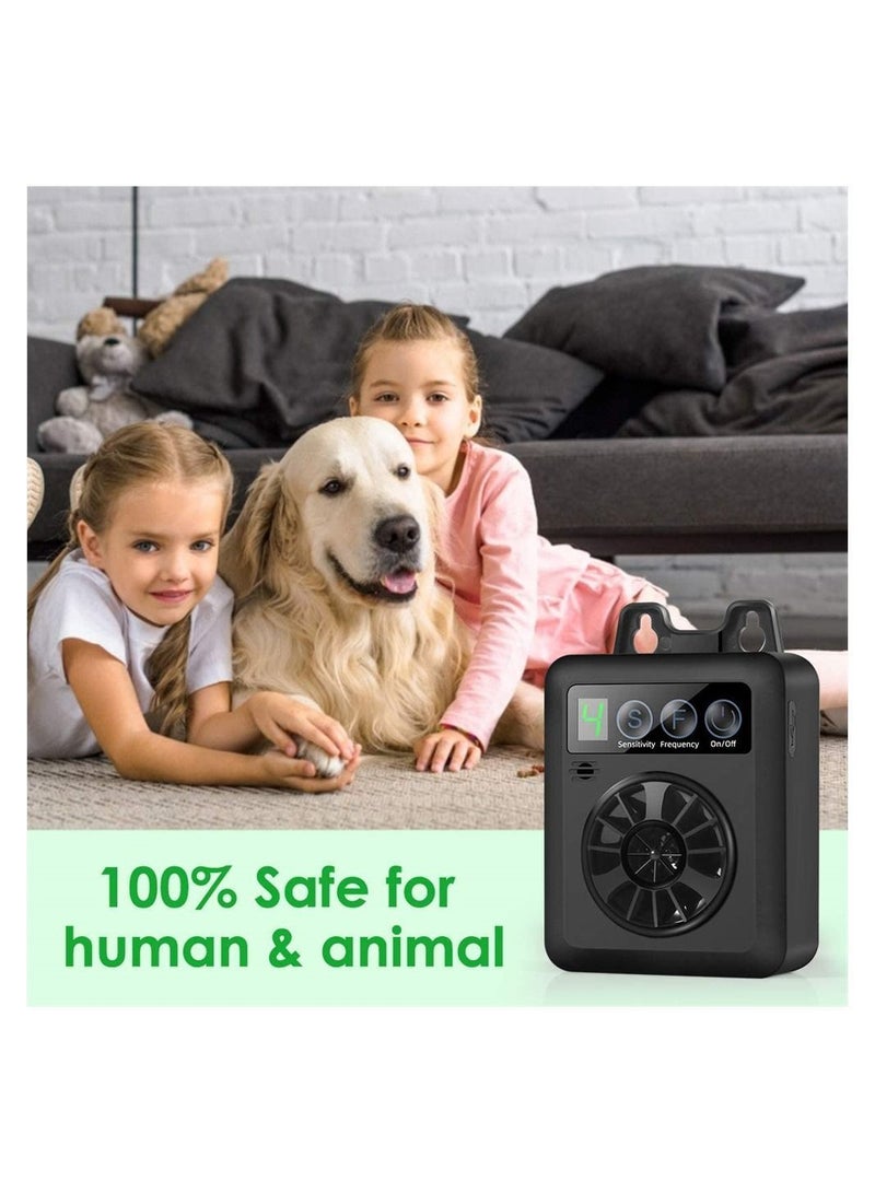 Anti Barking Device, SYOSI Upgraded, with 4 Adjustable Sensitivity and Frequency Levels, Easy to Use Automatic Ultrasonic Dog Mini Control Devices for almost Dogs (Black)