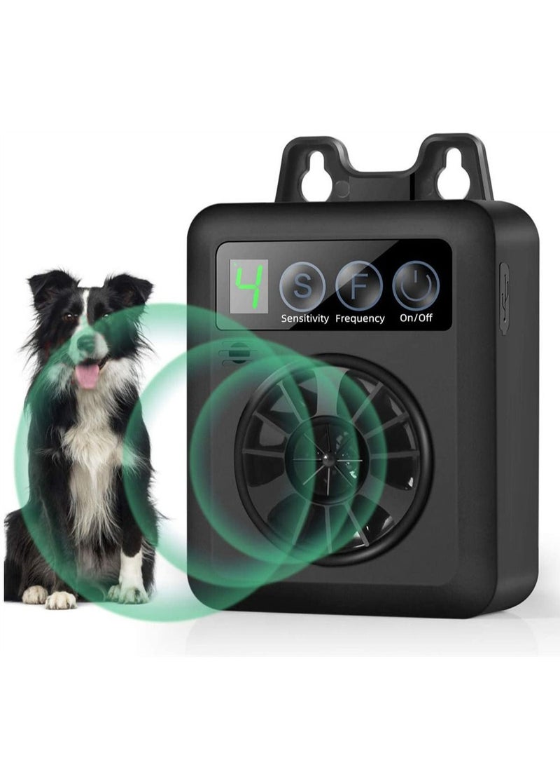 Anti Barking Device, SYOSI Upgraded, with 4 Adjustable Sensitivity and Frequency Levels, Easy to Use Automatic Ultrasonic Dog Mini Control Devices for almost Dogs (Black)