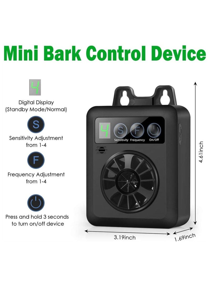 Anti Barking Device, SYOSI Upgraded, with 4 Adjustable Sensitivity and Frequency Levels, Easy to Use Automatic Ultrasonic Dog Mini Control Devices for almost Dogs (Black)