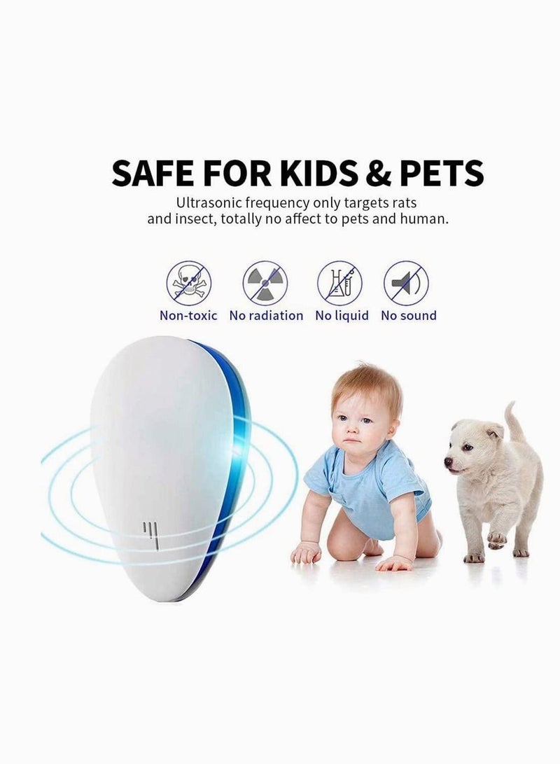 Ultrasonic Pest Repeller, SYOSI Electronic Repellent Plug in for Indoor Defende, Use Drive Fleas, Mosquitos, Bed Bugs, Cockroach, Rats, Rodents, Mice, Insect, Ants, Spiders Away, 2Pcs