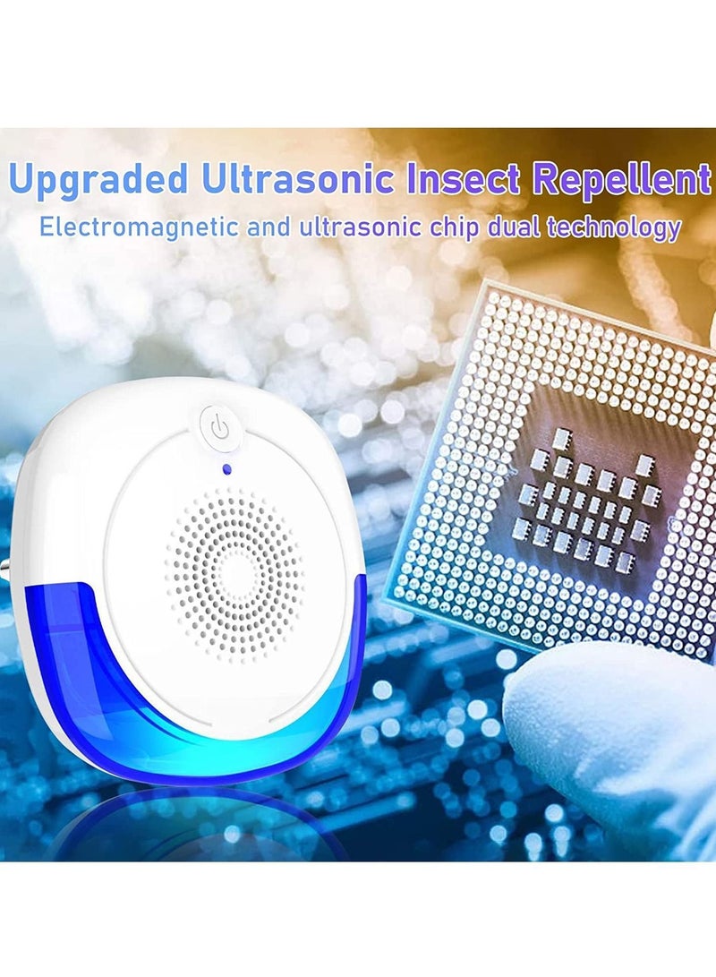 Ultrasonic Pest Repellent, 5w Electronic Repellent Indoor for Home Plug-in with UV Light, Insect Mice, Mouse, Bugs, Flea, Fly, Spiders, House Garage Hotel (4 Pack)