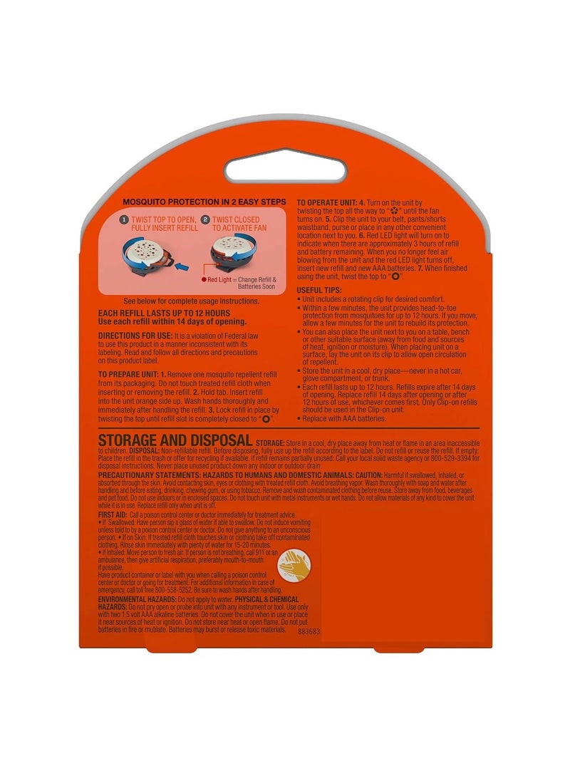 Clip-On Mosquito Repellent Refill 2 Pack