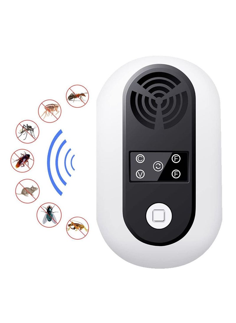 Ultrasonic Mouse Repellent, 8 Wave Frequency Conversion Rat Efficient Spider Pest Repeller For Rodents, Cockroaches and other insects (UK)