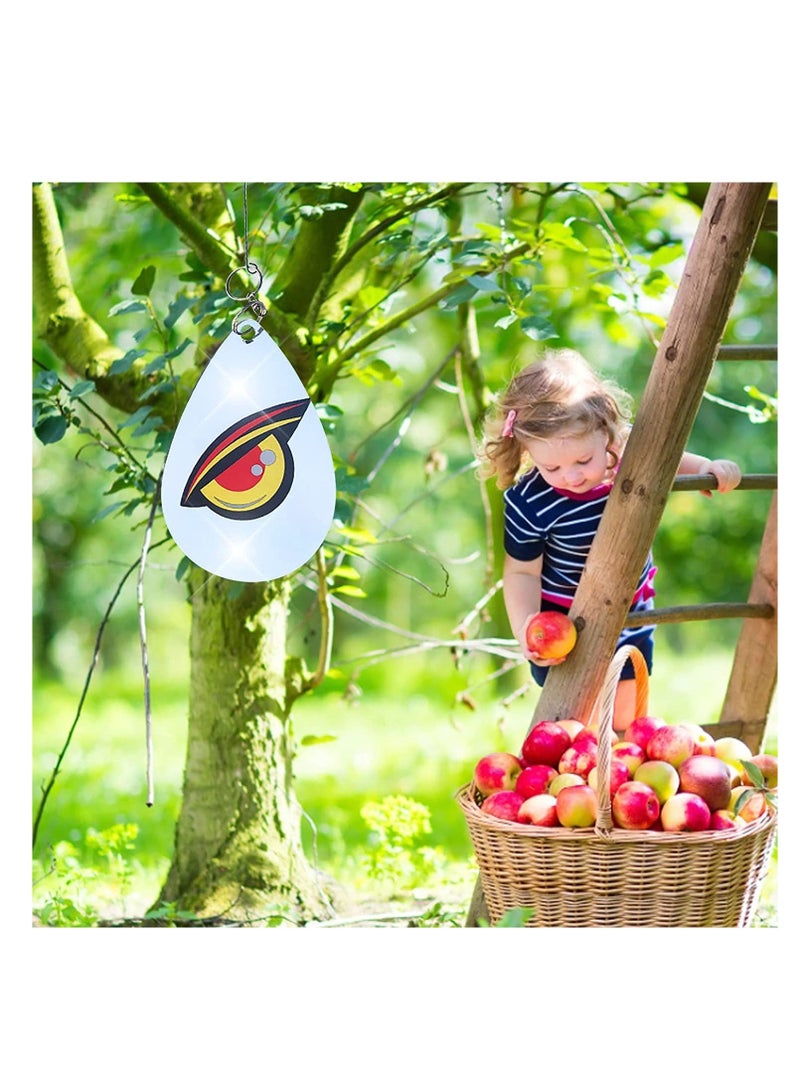 Eye Decoy Scary Eyes Strong Visual Bird Repellent Mirror Reflective Pinwheels Deterrent Scarers Sparkly Wind Spinner Hanging Outdoors for Anti-Bird Places 3Pcs