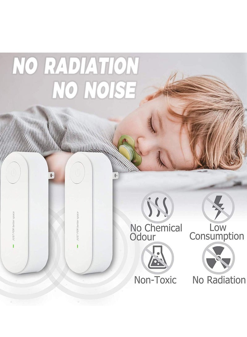 Ultrasonic Pest Repeller, Plug-in Indoor Rodent Repeller Multifunctional Negative Ion Air Purifier Odor Deodorizer Suitable for Home, Office, Warehouse, Hotel Control (4 Pieces)