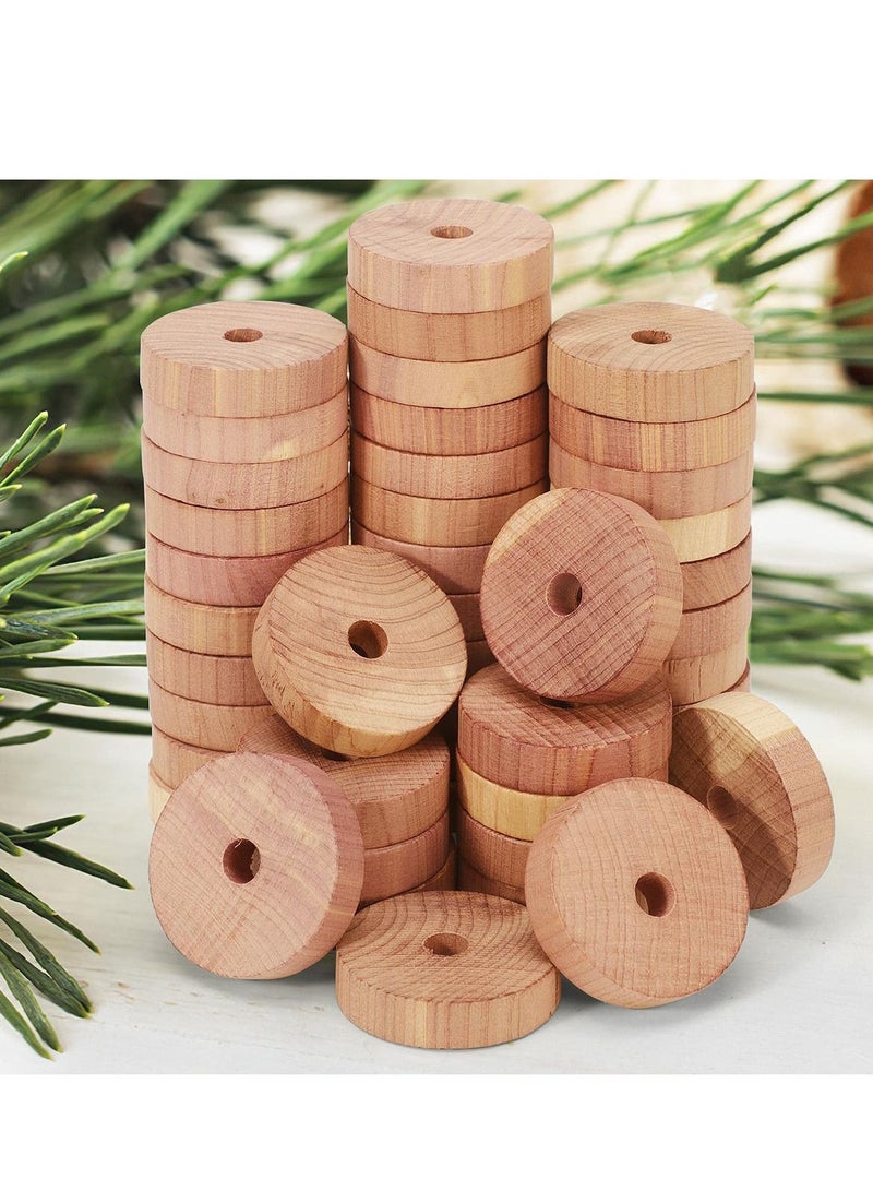 Cedar Wood Rings Moth Repellent Organic Chemical-Free Anti-Mite Mold Agent Hanging Blocks