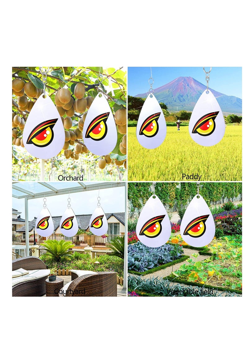 Eye Decoy Scary Eyes Strong Visual Bird Repellent Mirror Reflective Pinwheels Deterrent Scarers Sparkly Wind Spinner Hanging Outdoors for Anti-Bird Places 3Pcs