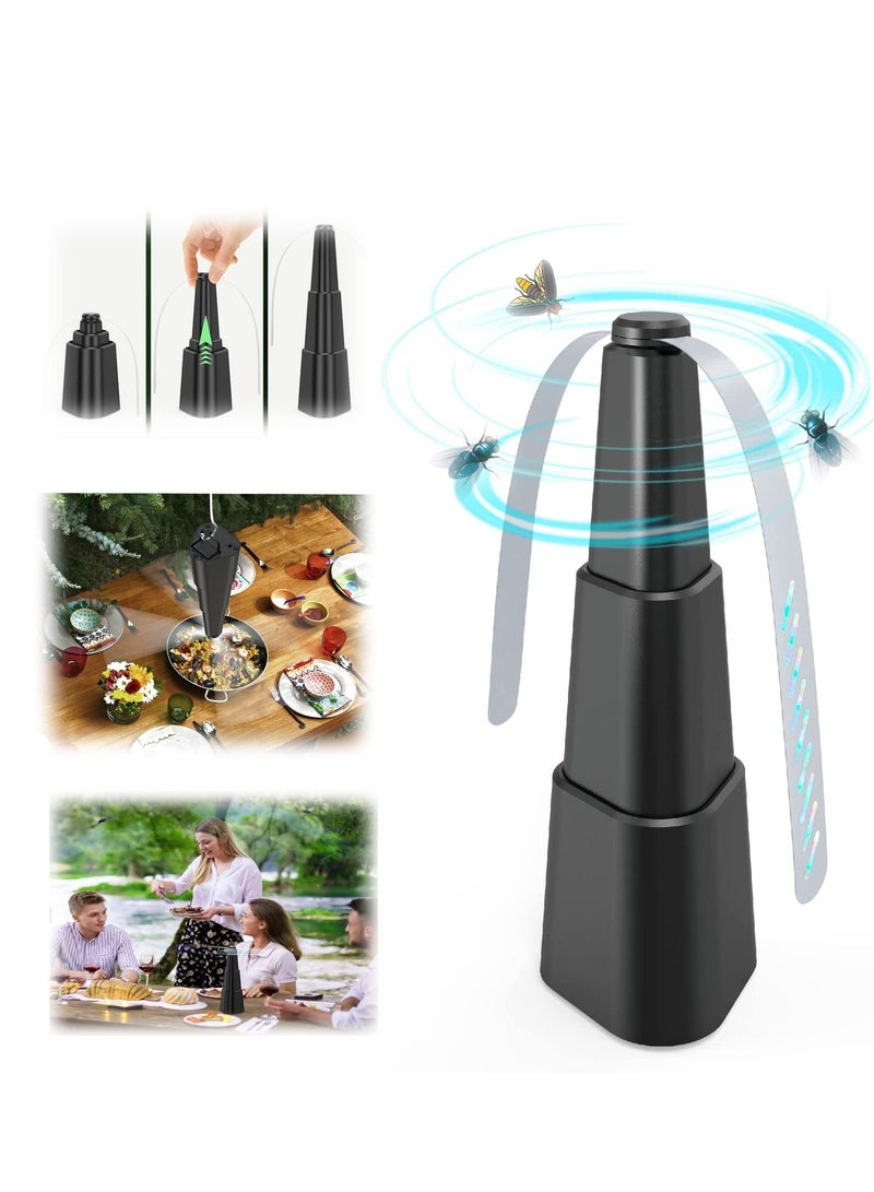 Fly Repellent Fan for Tables, Portable Picnic Table Indoor Outdoor Keep Deter Flies Mosquitos Away from Your Food and Family 1 Pcs