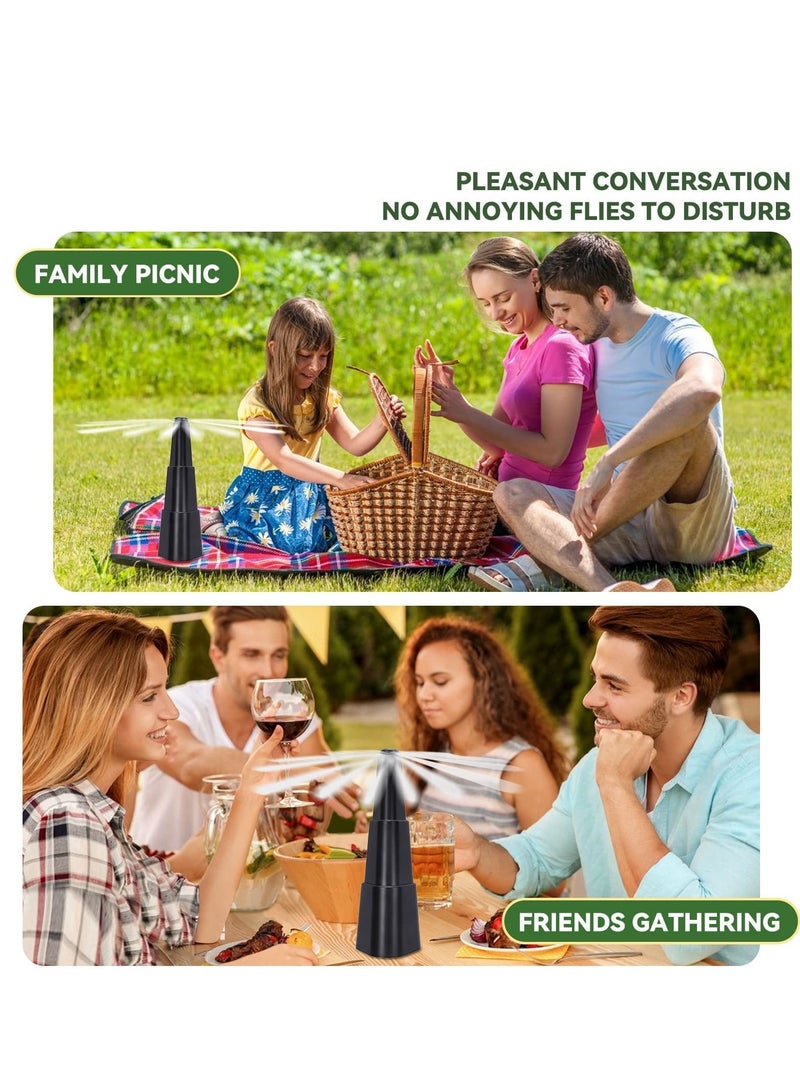 Fly Repellent Fan for Tables, Portable Picnic Table Indoor Outdoor Keep Deter Flies Mosquitos Away from Your Food and Family 1 Pcs