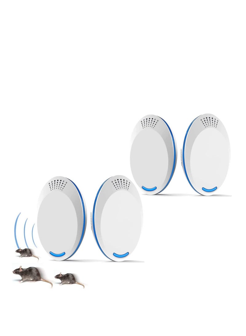 Ultrasonic Pest Repeller Plug-in - Electronic Insect Control Defender 4 Pack Roach Bed Bug Mouse Rodent Mosquito Killer