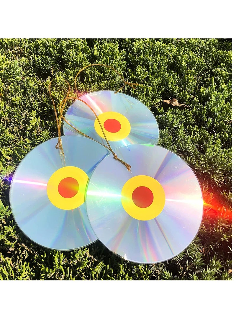 Bird Scare Devices Reflective Discs Away Sparkly Double-Sided Reflectors for Home Garden Control Devices,Keep All Birds 6PCS