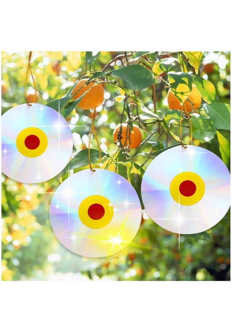 Bird Scare Devices Reflective Discs Away Sparkly Double-Sided Reflectors for Home Garden Control Devices,Keep All Birds 6PCS