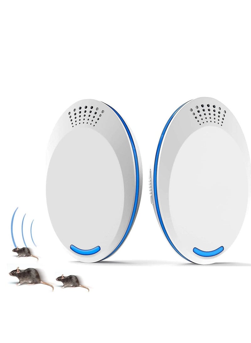 Ultrasonic Pest Repeller Plug in Electronic Insect Control Defender 2Pack Roach Bed Bug Mouse Rodent Mosquito Killer Indoor