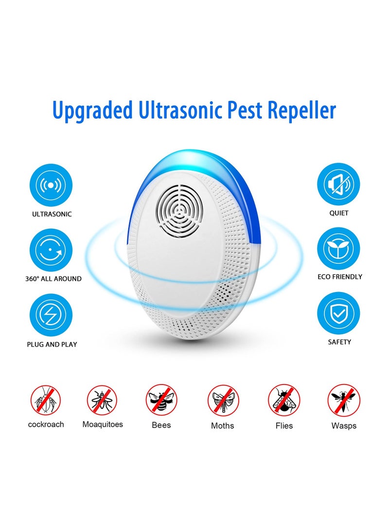 SYOSI 4 Pcs Electronic Ultrasonic Mosquito Repellent, Plug in for Insects, Indoor Pest Control Living Room, Garage, Office, Hotel