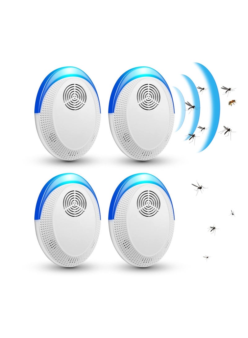 SYOSI 4 Pcs Electronic Ultrasonic Mosquito Repellent, Plug in for Insects, Indoor Pest Control Living Room, Garage, Office, Hotel