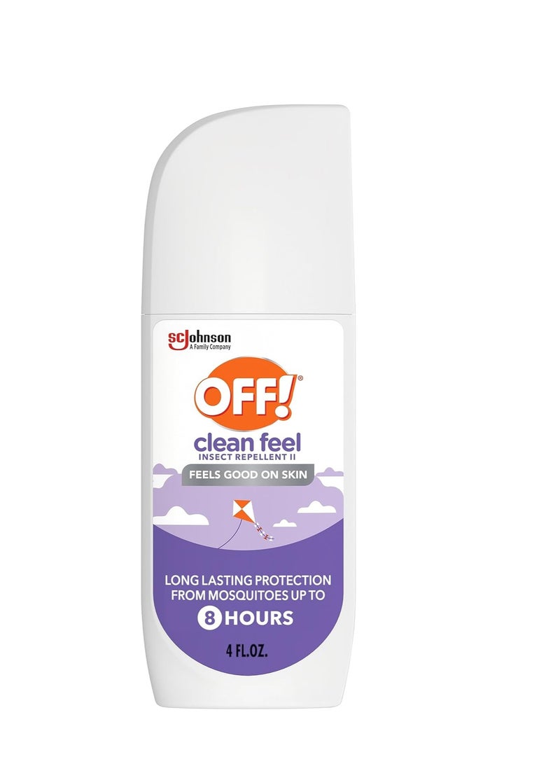 OFF! Clean Feel Insect Repellent Spritz with 20% Picaridin, Bug Spray with Long Lasting Protection from Mosquitoes, Feels Good on Skin, 4 oz