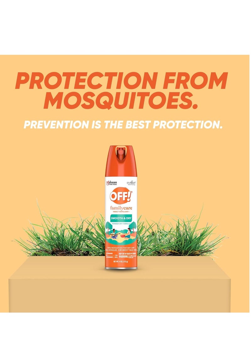 OFF! Family Care Insect & Mosquito Repellent, Bug Spray Containing 15% DEET, Protects Against Mosquitoes, 4 Oz, 2 Count