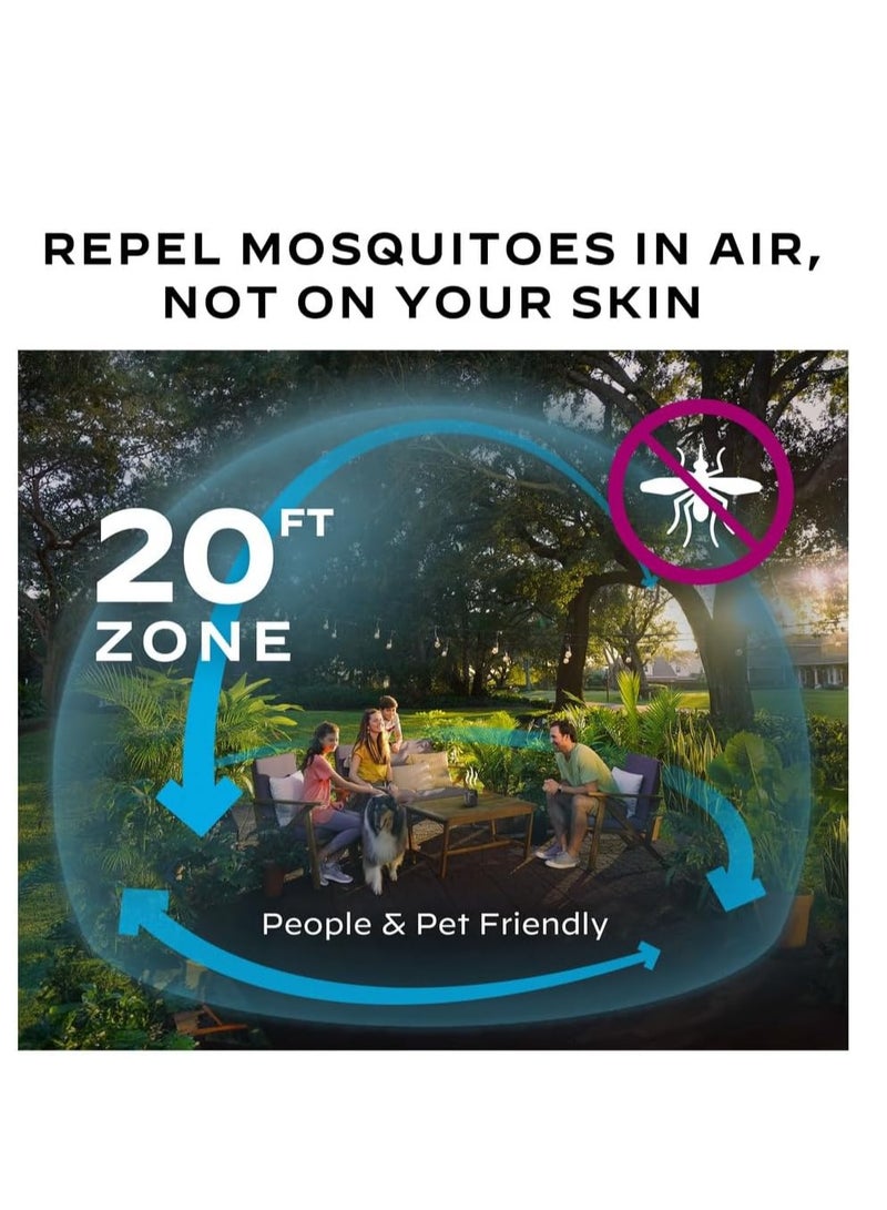 Thermacell Patio Shield Mosquito Repellent E-Series Rechargeable Repeller; 20’ Mosquito Protection Zone; Includes 12-Hour Repellent Refill; No Spray, Flame or Scent; Bug Spray Alternative