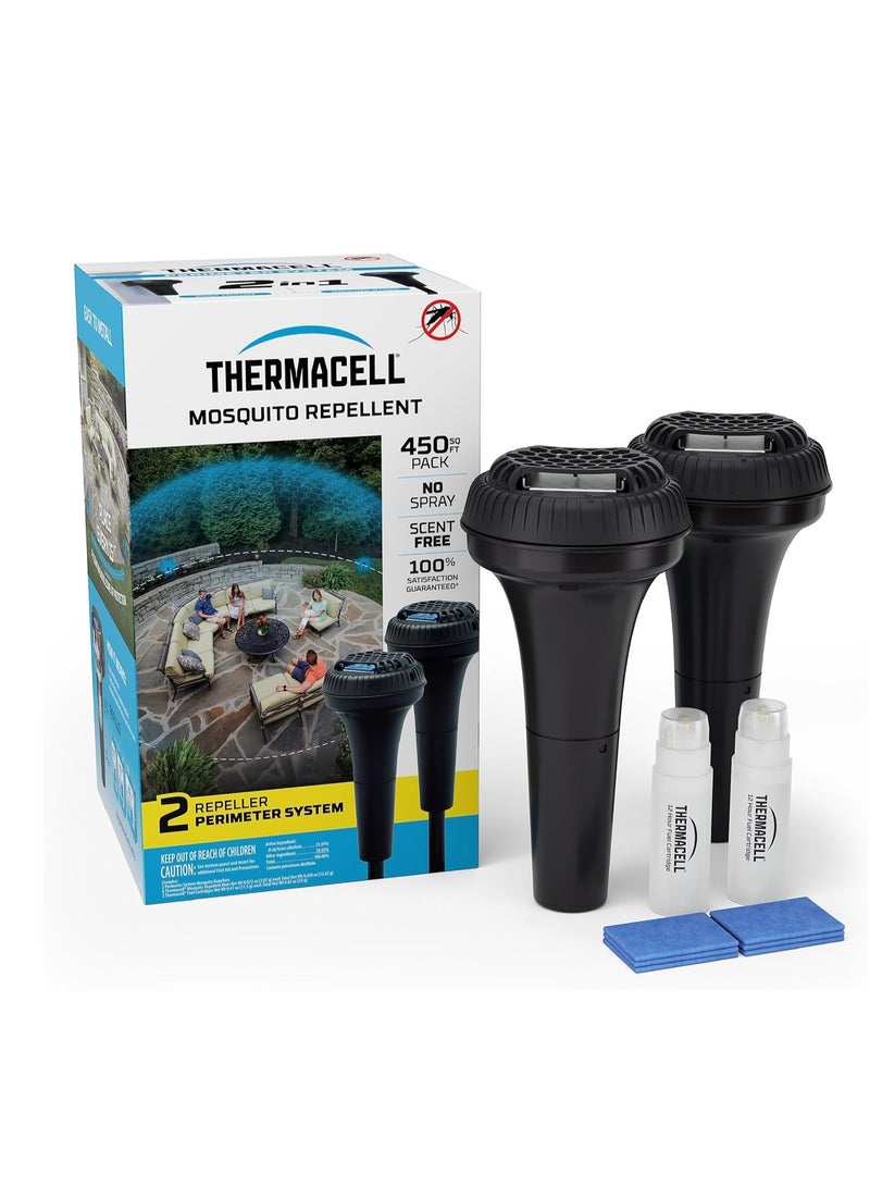 Thermacell Mosquito Repellent Perimeter System; Provides Mosquito Protection for Patios, Decks and Doorways; No Open Flame, Scent Free, Bug Spray Alternative