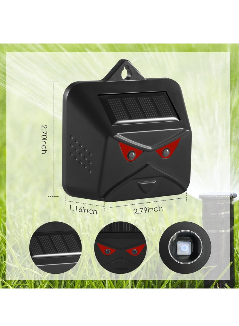 Solar Animal Repeller,Deter Nighttime Invaders with Flashing Red Lights,Humane and Effective,Coyote Repellent Devices Waterproof , Fox, Skunk from Yard Farm