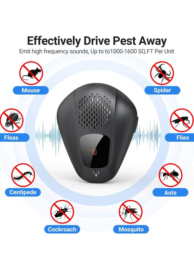 Ultrasonic Pest Repeller, 2 Pack Electronic Pest Repellent Plug-in Indoor Pest Control for Insect Spiders Rats Ant Roaches Mosquito Bugs, Mosquito Repellent for House Office